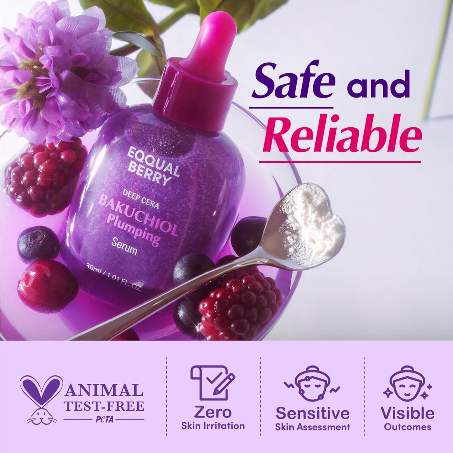 EQQUAL BERRY Bakuchiol Plumping Serum - 30ML