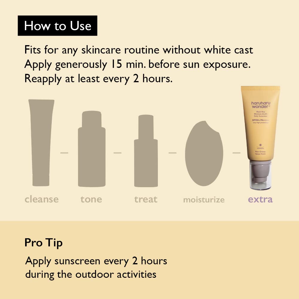 Haruharu Wonder Black Rice Moisture Airyfit Daily Sunscreen - 50ml