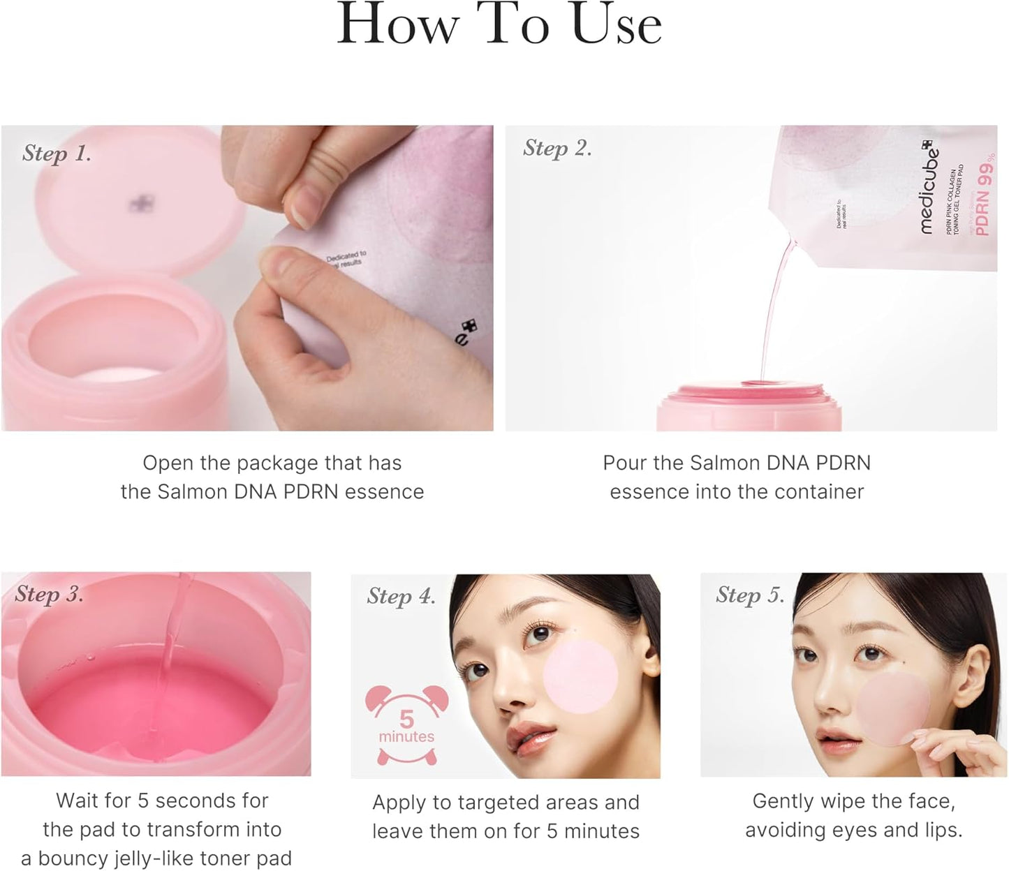 Medicube PDRN Pink Collagen Toning Gel Toner Pad - 70 pads
