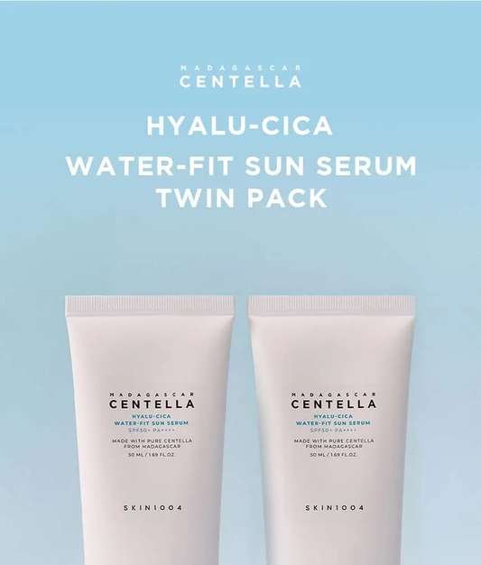 SKIN1004 MADAGASCAR Centella Hyalu-Cica Water-Fit Sun Serum - 2x50ML (TWIN PACK)
