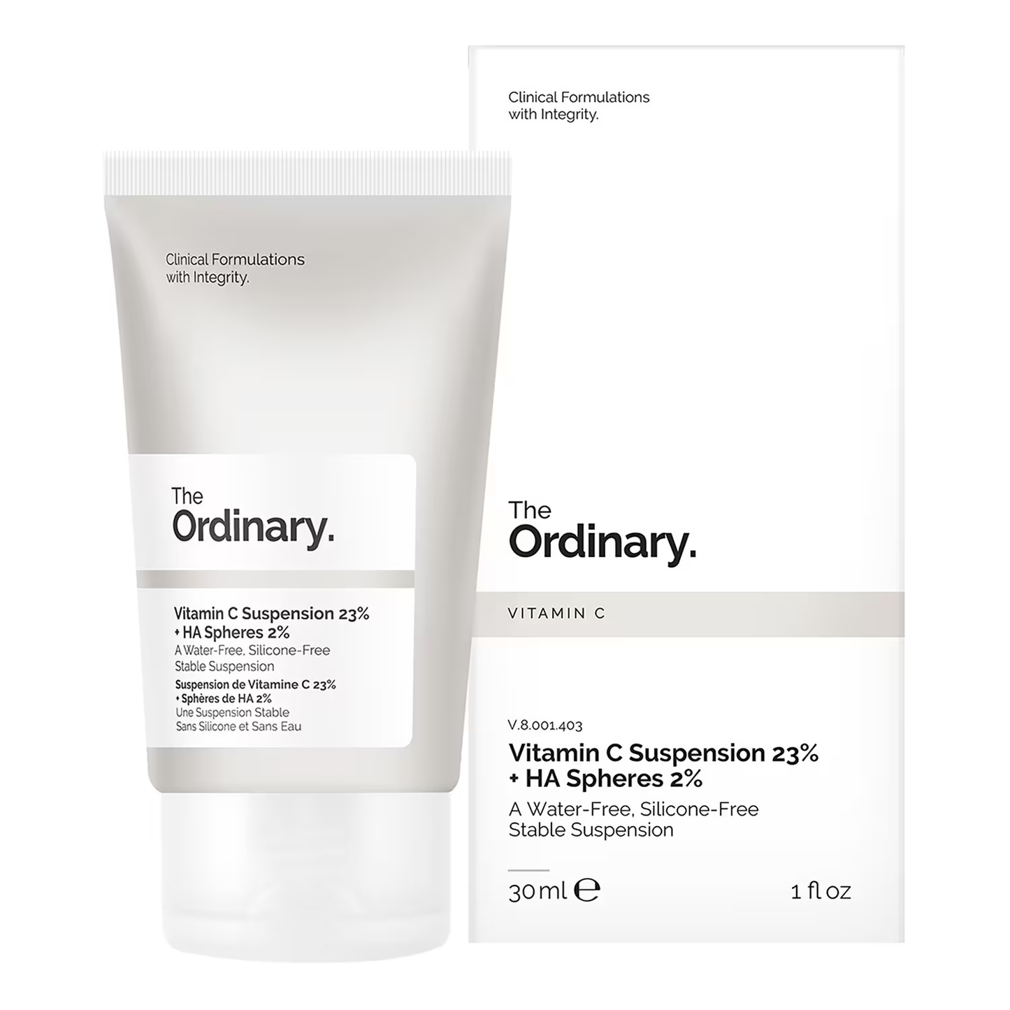 (Sans emballage ou emballage endommagé) The Ordinary Suspension de Vitamine C 23% + Sphères de HA 2% - Sérum anti-âge - 30ml
