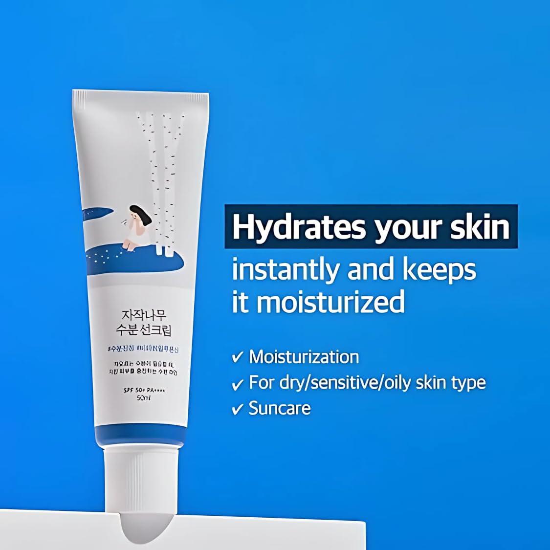 ROUND LAB Birch Juice Moisturizing Sun Cream - 50ml