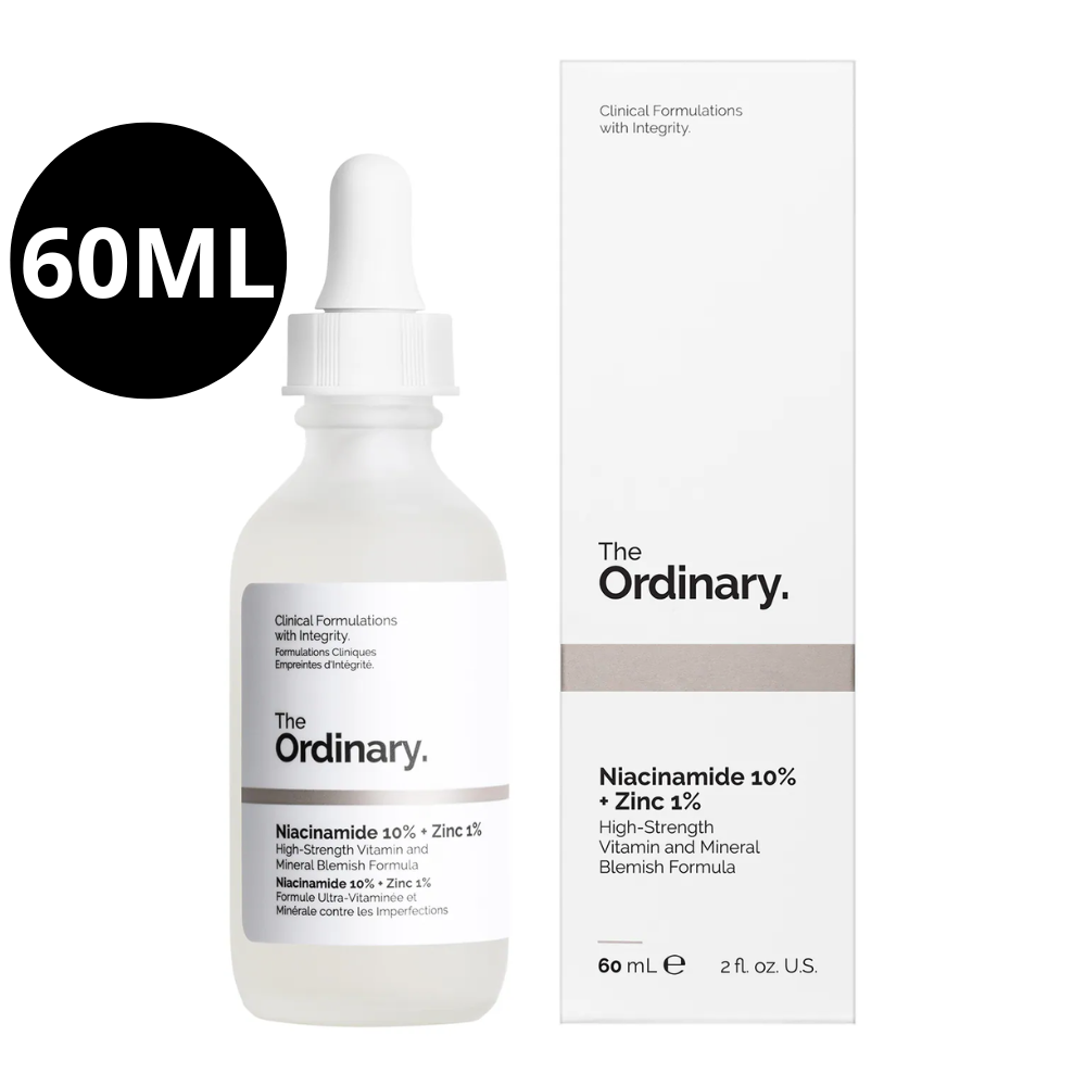 (Sans emballage ou endommagé) The Ordinary Niacinamide 10% + Zinc 1% - Sérum Anti-Imperfections - 60ML