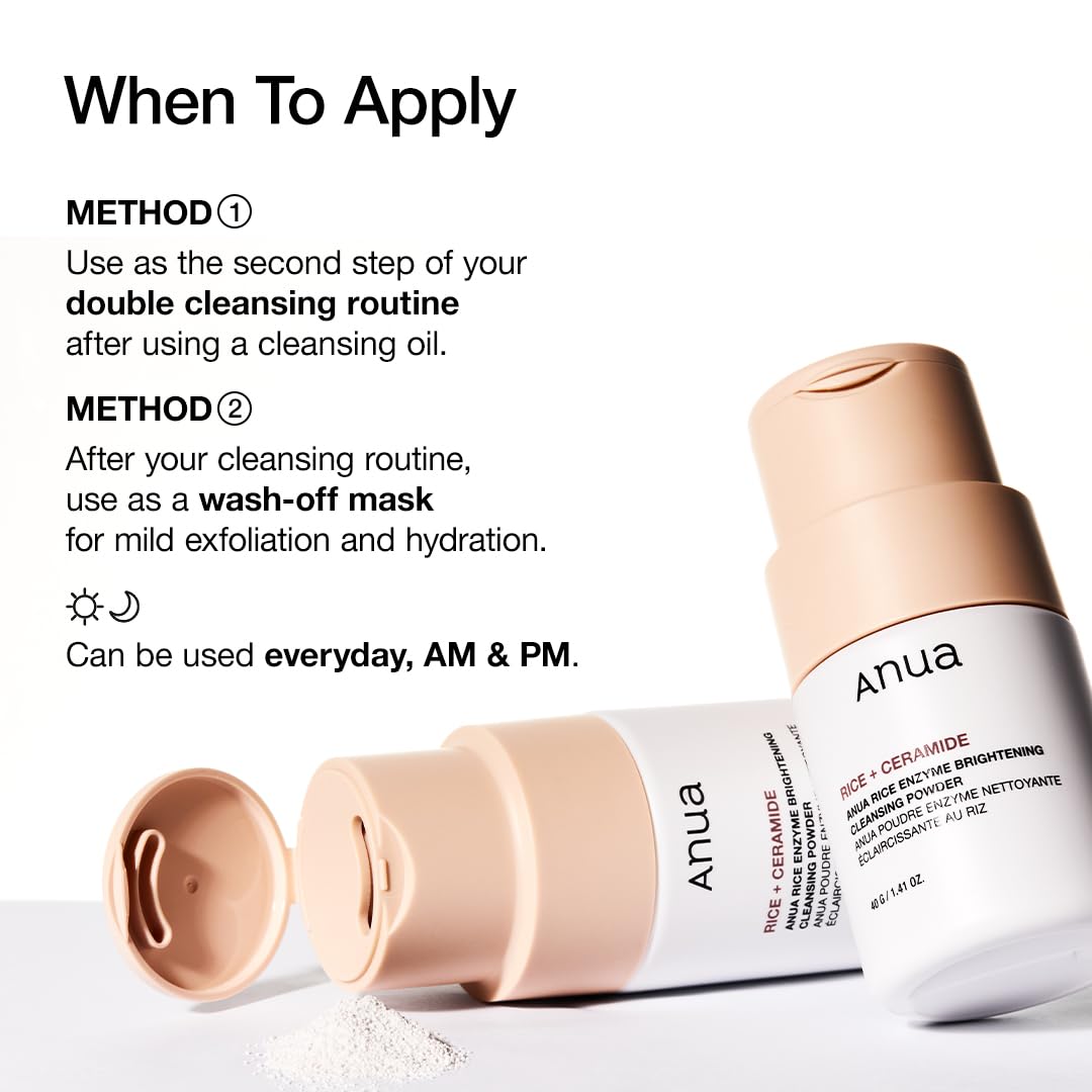 ANUA Rice Enzyme Brightening Cleansing Powder - 40g