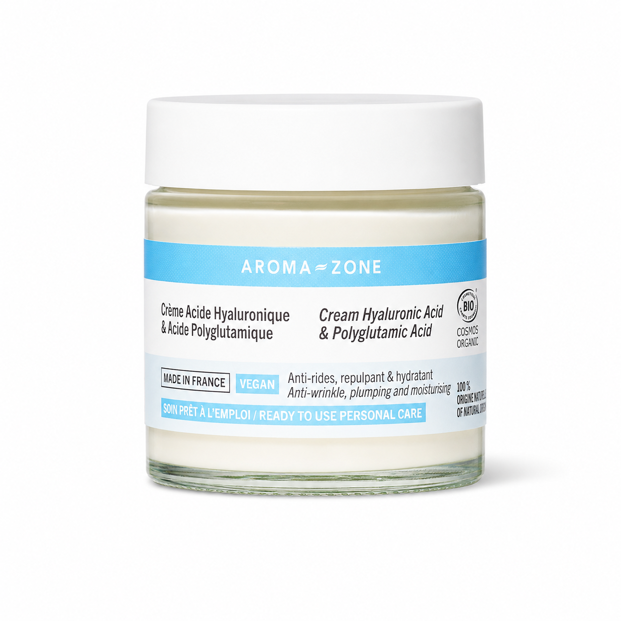 Aroma Zone Crème Acide Hyaluronique & Acide Polyglutamique - 50ml