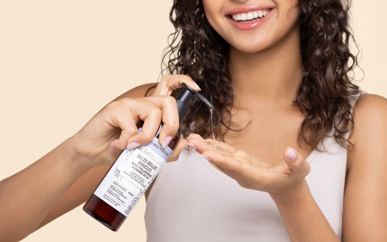 Aroma Zone Gelée Belles Boucles pour Cheveux - Acide Hyaluronique & Graines de Lin - 200ml