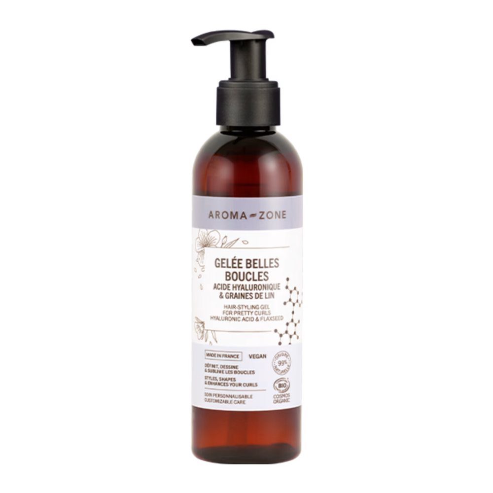 Aroma Zone Gelée Belles Boucles pour Cheveux - Acide Hyaluronique & Graines de Lin - 200ml