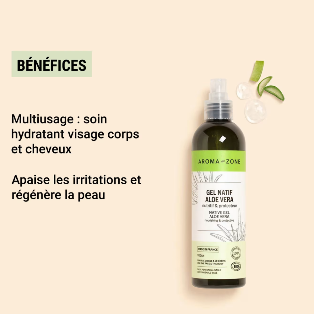 Aroma Zone Gel natif d'Aloe Vera BIO - 250ml