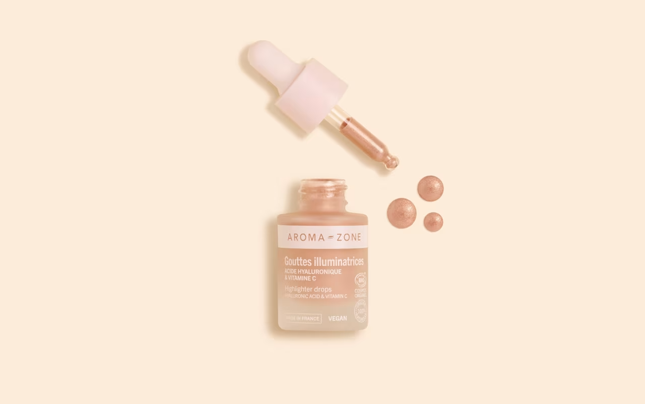 Aroma Zone Gouttes illuminatrices Acide hyaluronique & Vitamine C - 10ml