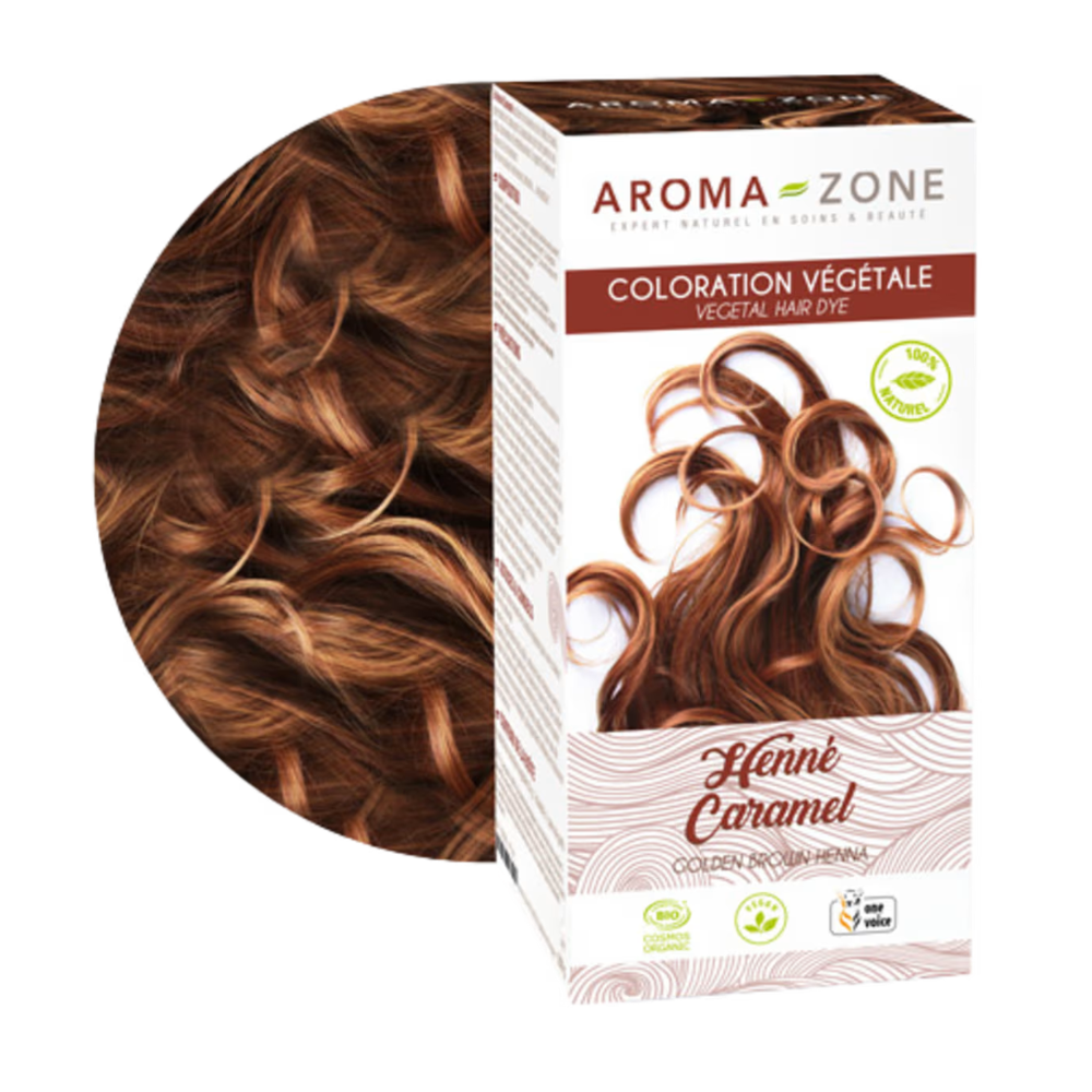 Aroma Zone Henné Caramel BIO aux Plantes Ayurvédiques - Coloration Végétale - 200g