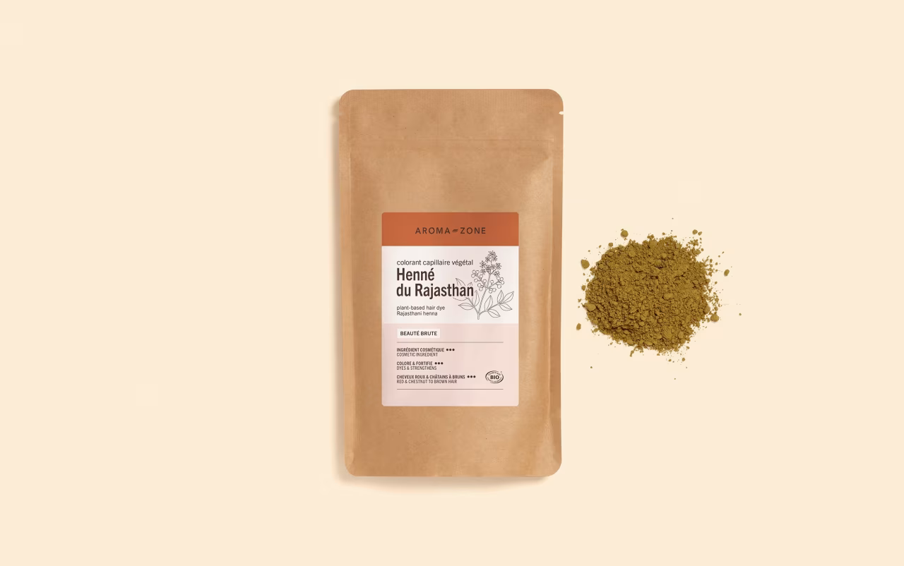 Aroma Zone Henné du Rajasthan BIO - Colorant capillaire végétal - 250g