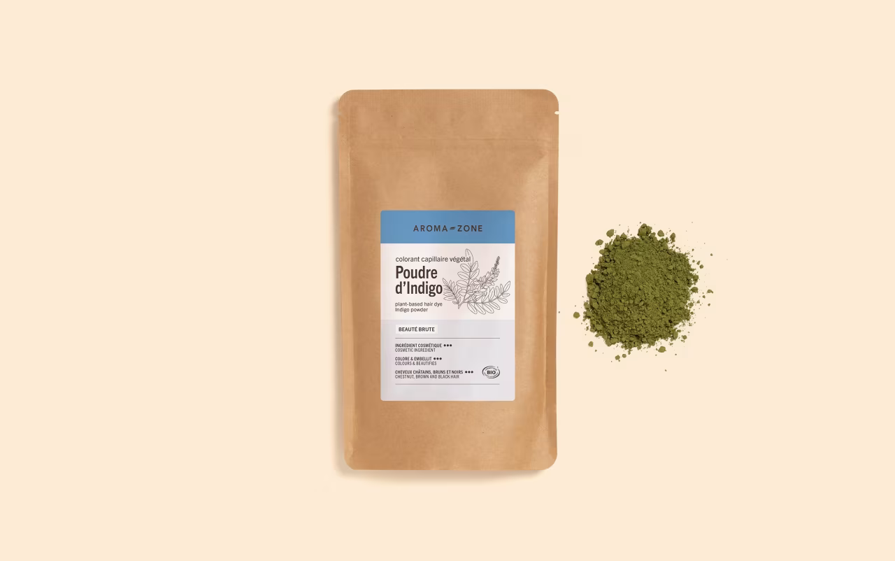 Aroma Zone Indigo BIO - Colorant capillaire végétal - 250g