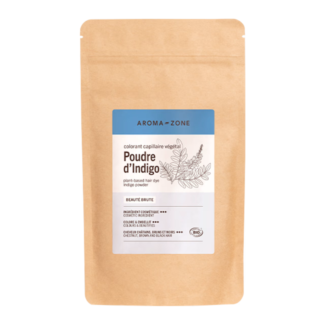 Aroma Zone Indigo BIO - Colorant capillaire végétal - 250g