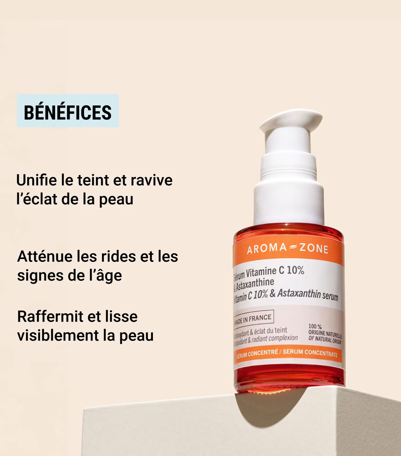 Aroma Zone Sérum concentré Vitamine C 10% & Astaxanthine - 30ml