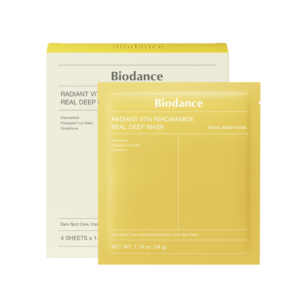 Biodance Radiant Vita Niacinamide Real Deep Mask (34gx4 masks)