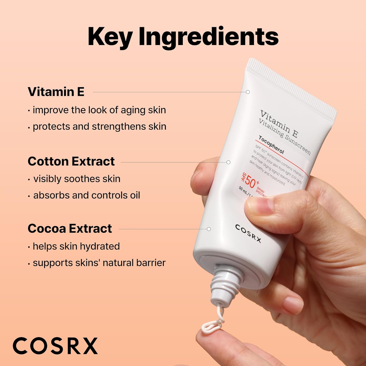 COSRX Vitamin E Vitalizing Sunscreen - 50ml