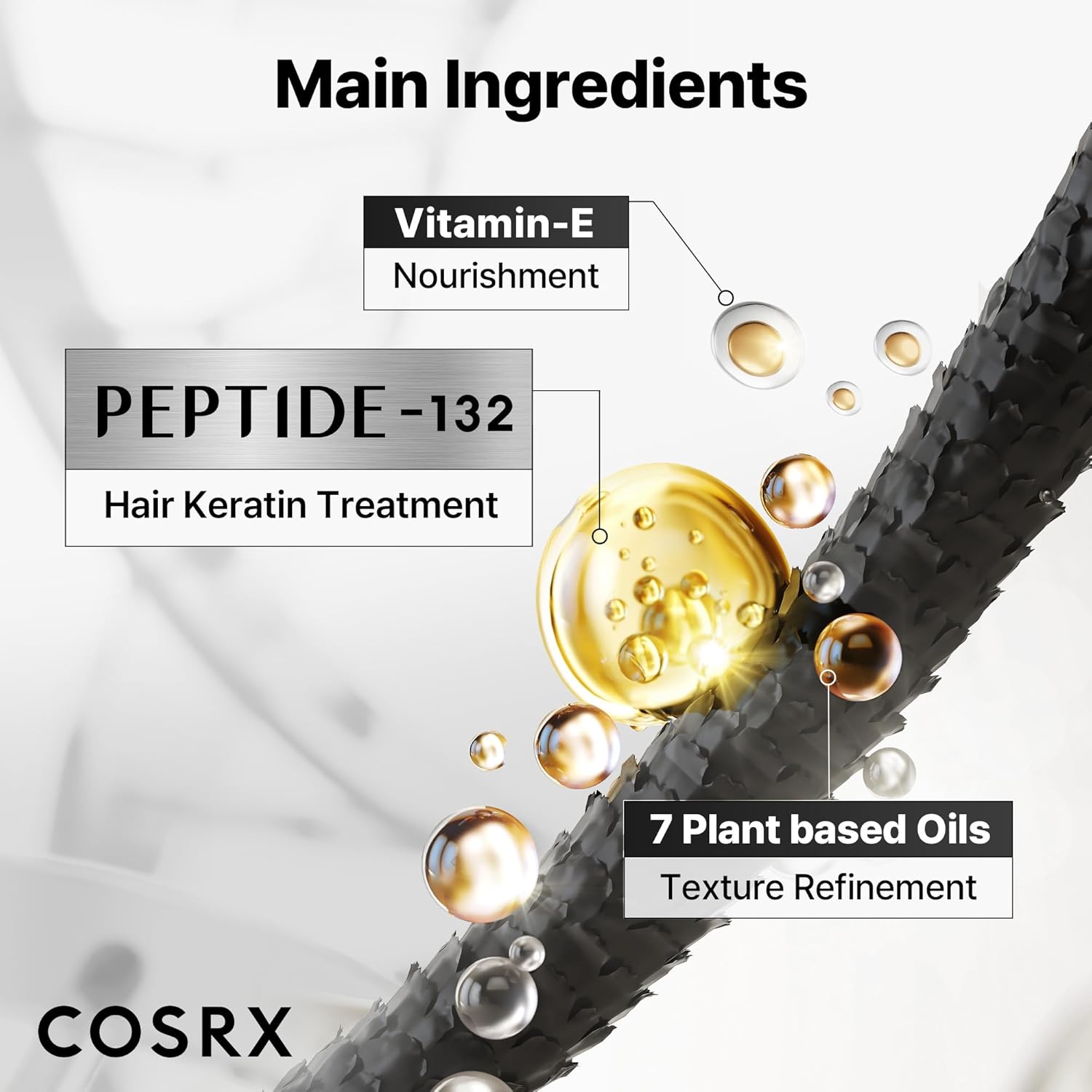 Cosrx Peptide 132 Ultra Perfect Hair Bonding Oil Serum - 28ml
