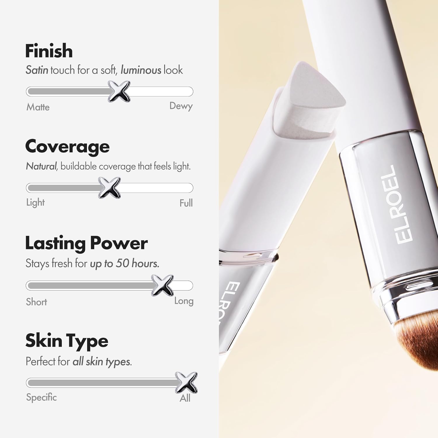 ELROEL Blanc Cover Cream Stick V 202 Natural - Stick Foundation
