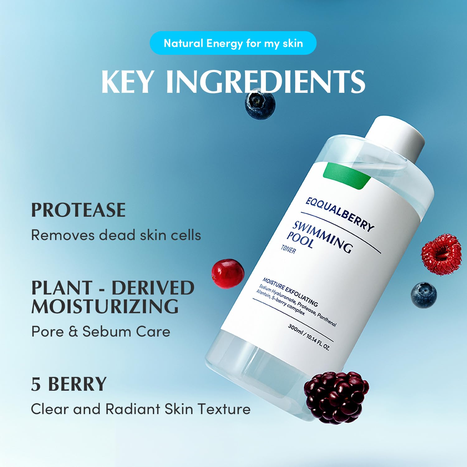 EQQUALBERRY Daily Peeling Swimming Pool Toner - 300ml