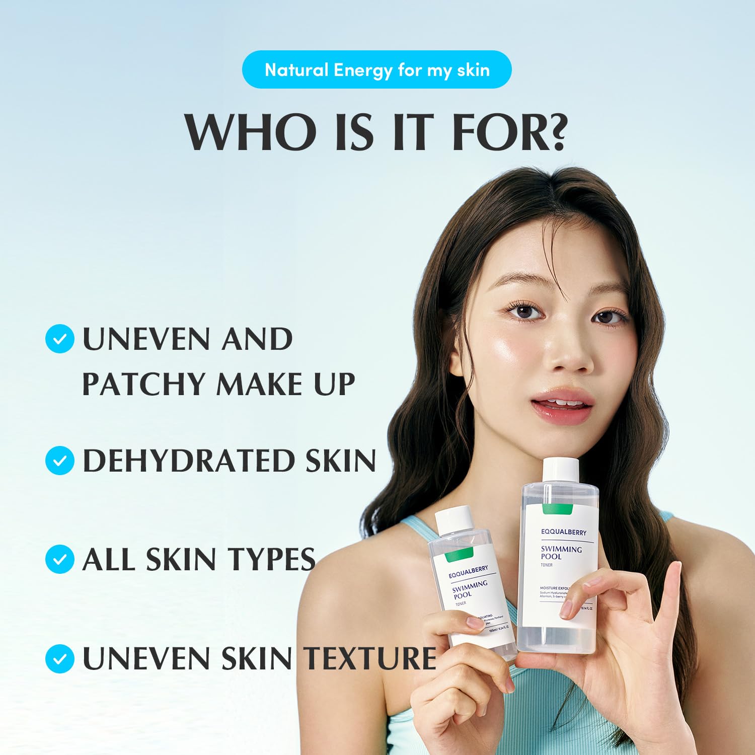 EQQUALBERRY Daily Peeling Swimming Pool Toner - 300ml