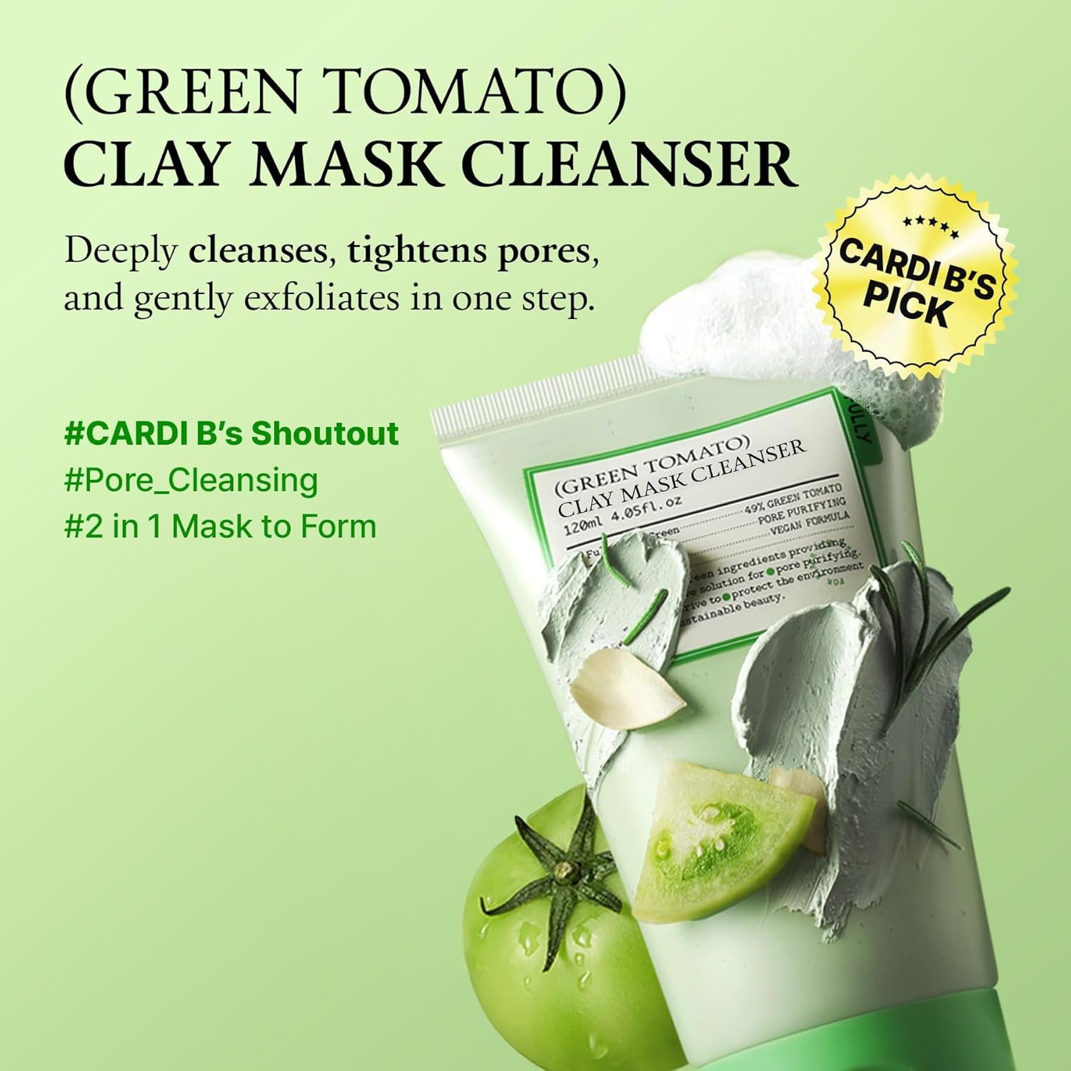 FULLY Green Tomato Clay Mask Cleanser - 120ml