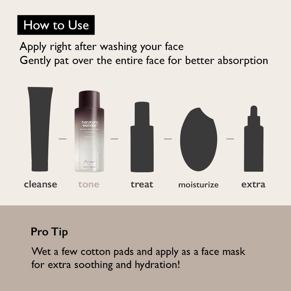 Haruharu Wonder Black Rice Hyaluronic Toner for Sensitive Skin - 150ml