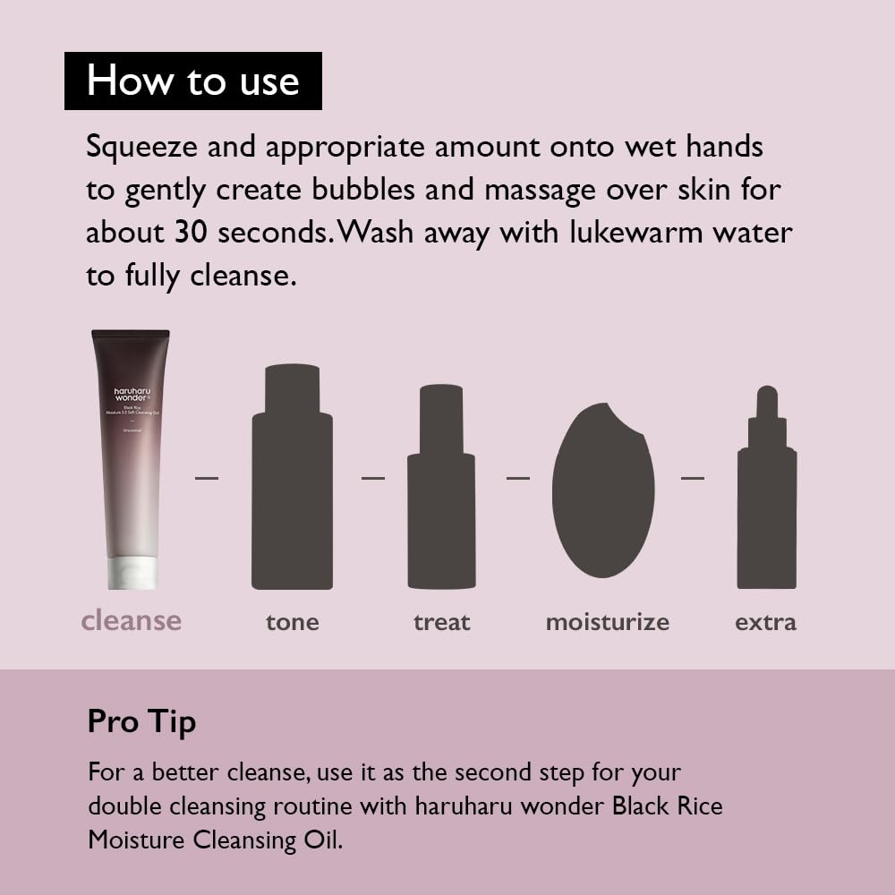 Haruharu Wonder Black Rice Moisture 5.5 Soft Cleansing Gel - 100ml