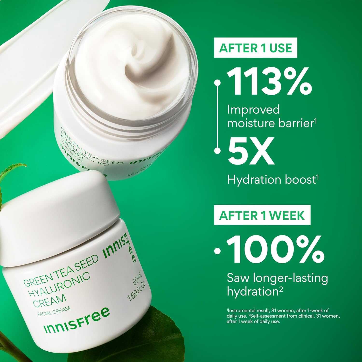 INNISFREE Green Tea Seed Hyaluronic Cream - 50ml