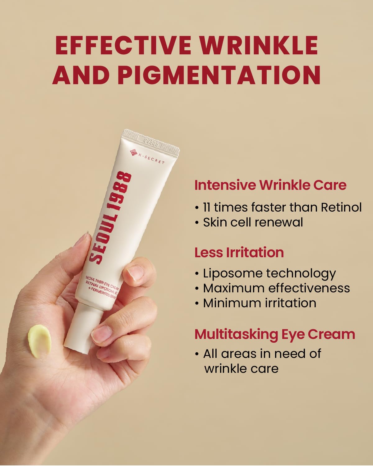 K-Secret SEOUL 1988 Eye Cream : Retinal Liposome 4% + Fermented Bean - 30ml