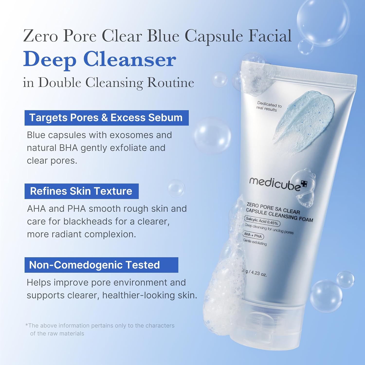 Medicube Zero Pore SA Clear Capsule Cleansing Foam - 120g