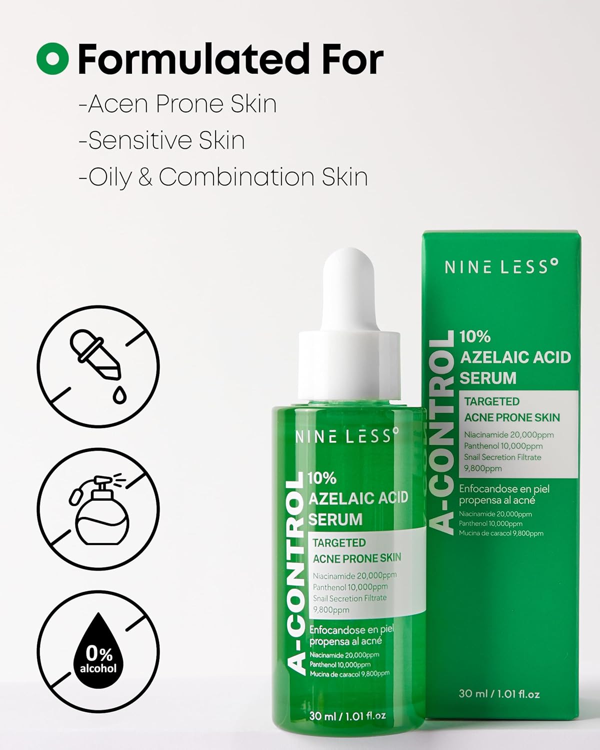 Nine-Less A-Control 10% Azelaic Acid Serum - 30ml