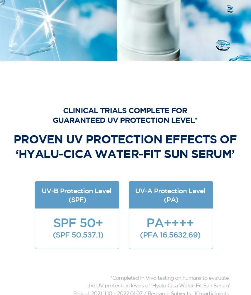 SKIN1004 MADAGASCAR Centella Hyalu-Cica Water-Fit Sun Serum - 2x50ML (TWIN PACK)