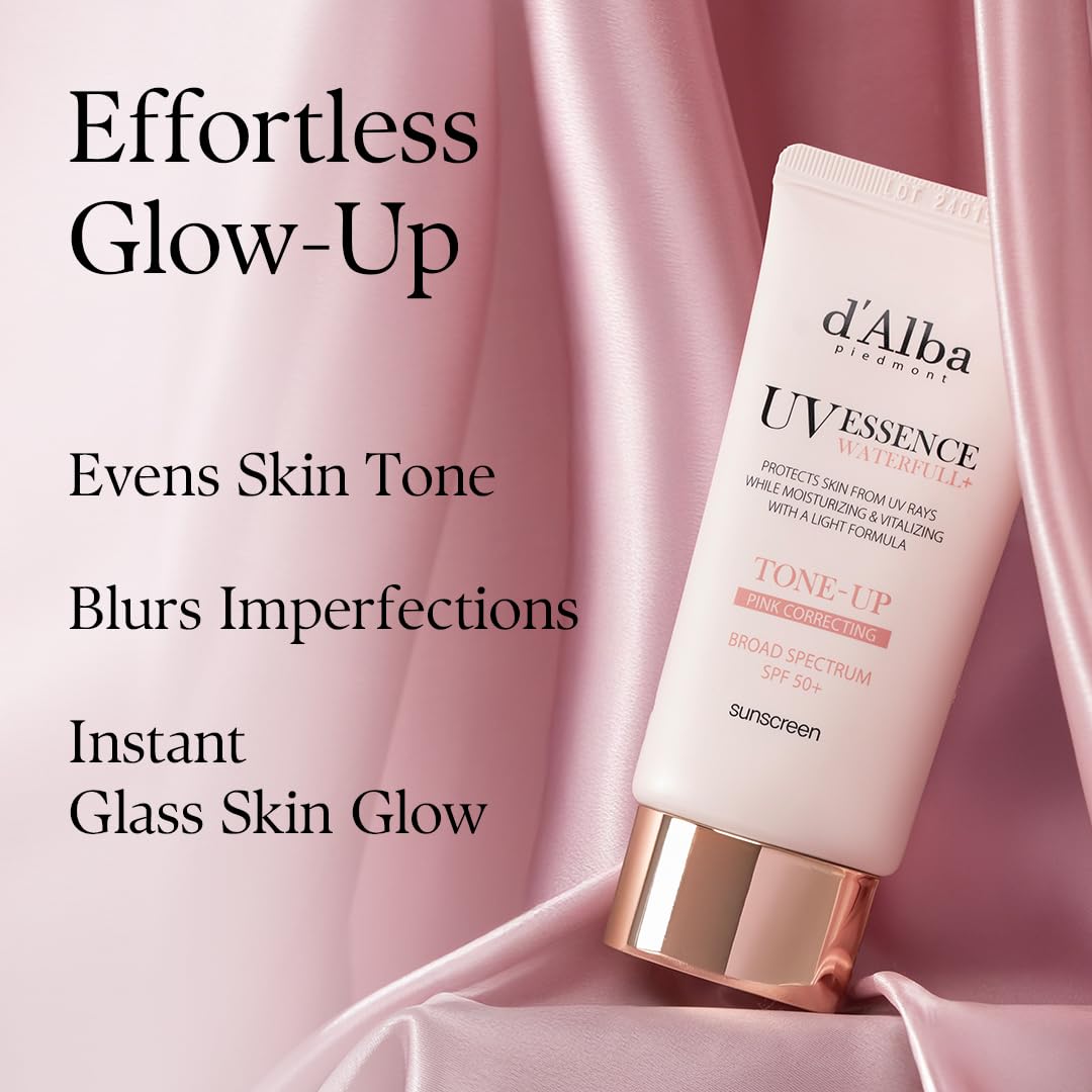 d'Alba UV Essence Waterfull Tone-Up Sun Cream (PINK) - 50ML