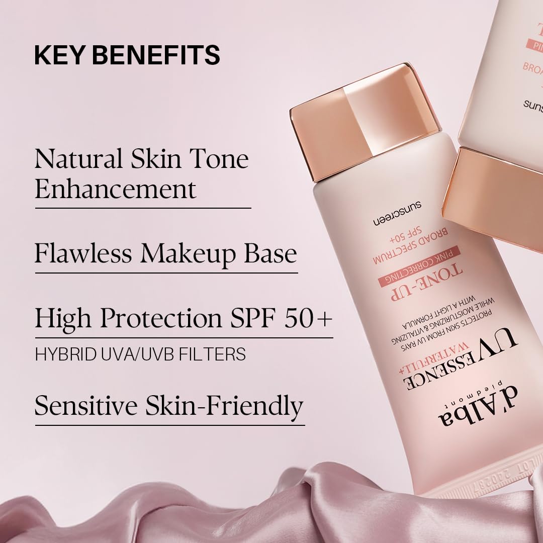 d'Alba UV Essence Waterfull Tone-Up Sun Cream (PINK) - 50ML