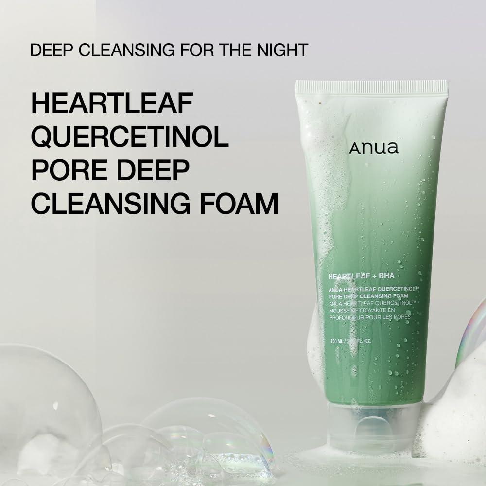(Sans emballage ou endommagé) Anua HEARTLEAF QUERCETINOL PORE DEEP CLEANSING FOAM - 150ML