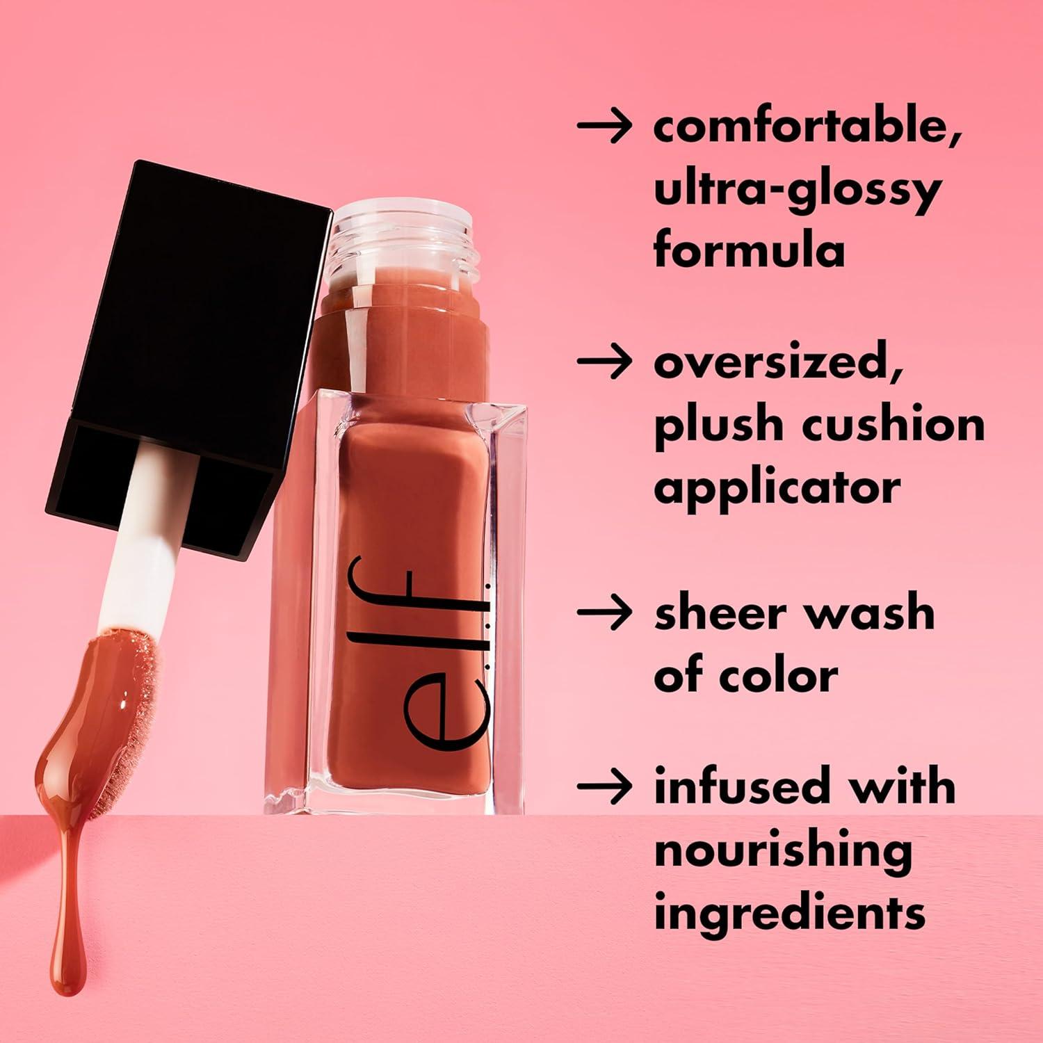 Elf Cosmetic Glow Reviver Lip Oil Infused with Apricot Oil - Pink Quartz