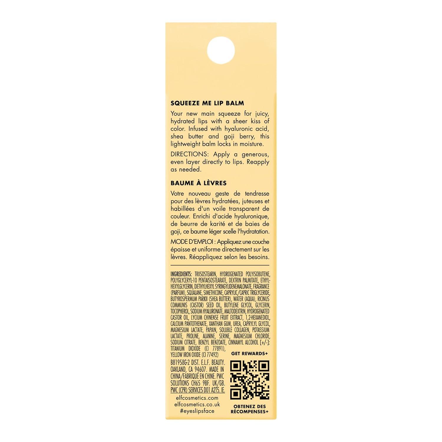 Elf Cosmetic Squeeze Me Lip Balm Moisturising Lip Balm with Hyaluronic Acid - Vanilla Frosting