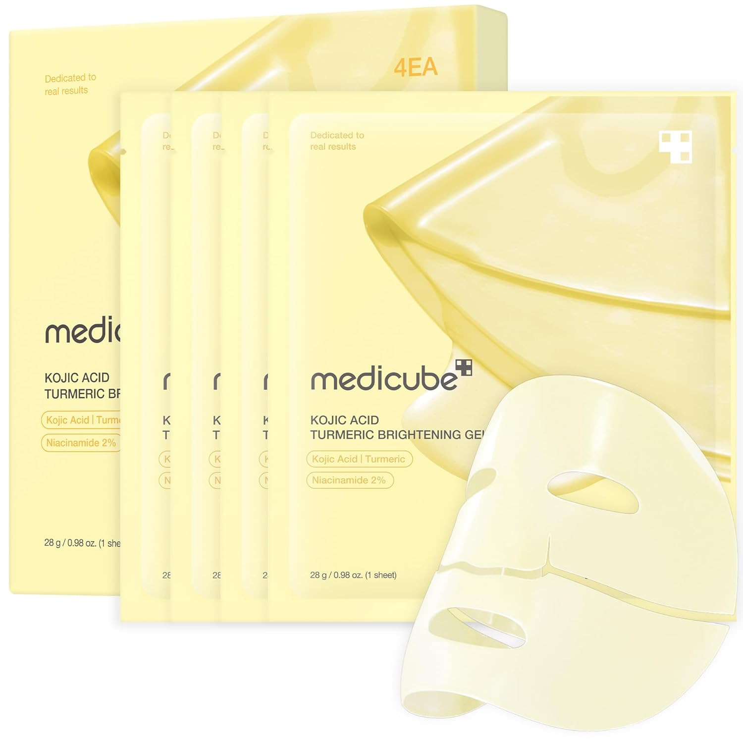 Medicube Kojic Acid Turmeric Brightening Gel Mask (4 masks)